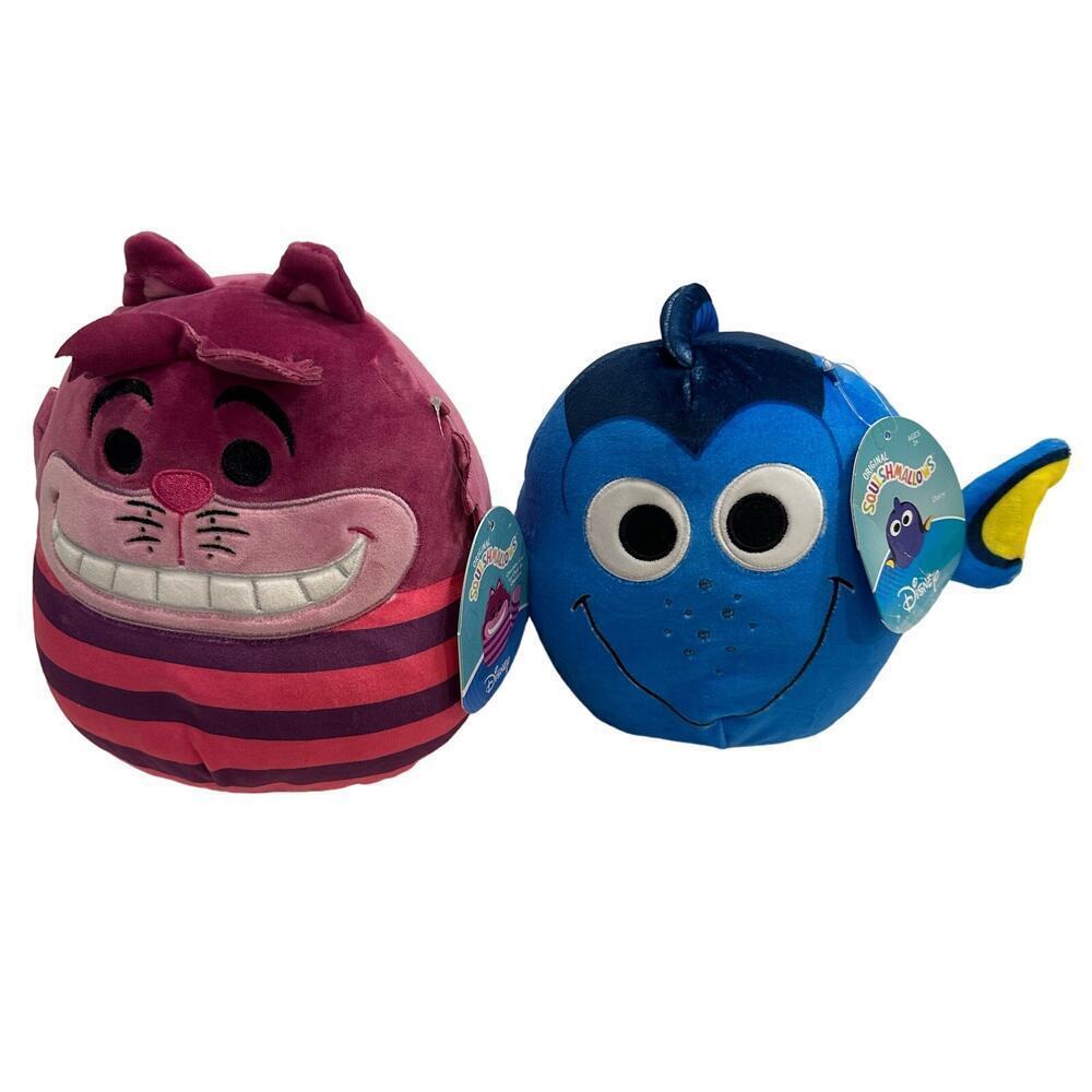 Bundle of Disney Squishmallows Nemo Disney Cheshire Cat Plushie New